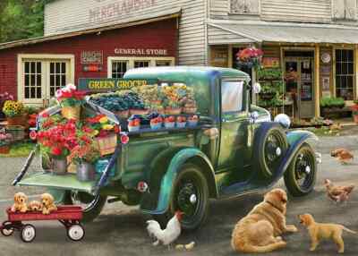 Green Grocer 35 Piece Tray Jigsaw Puzzle Cobble Hill New