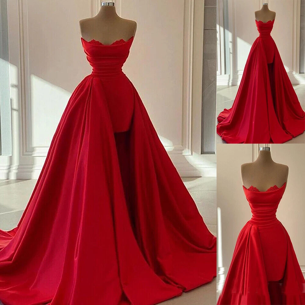 Elegant Burgundy Short Sleeve Prom Long Dress Evening Ball Gown – FloraShe