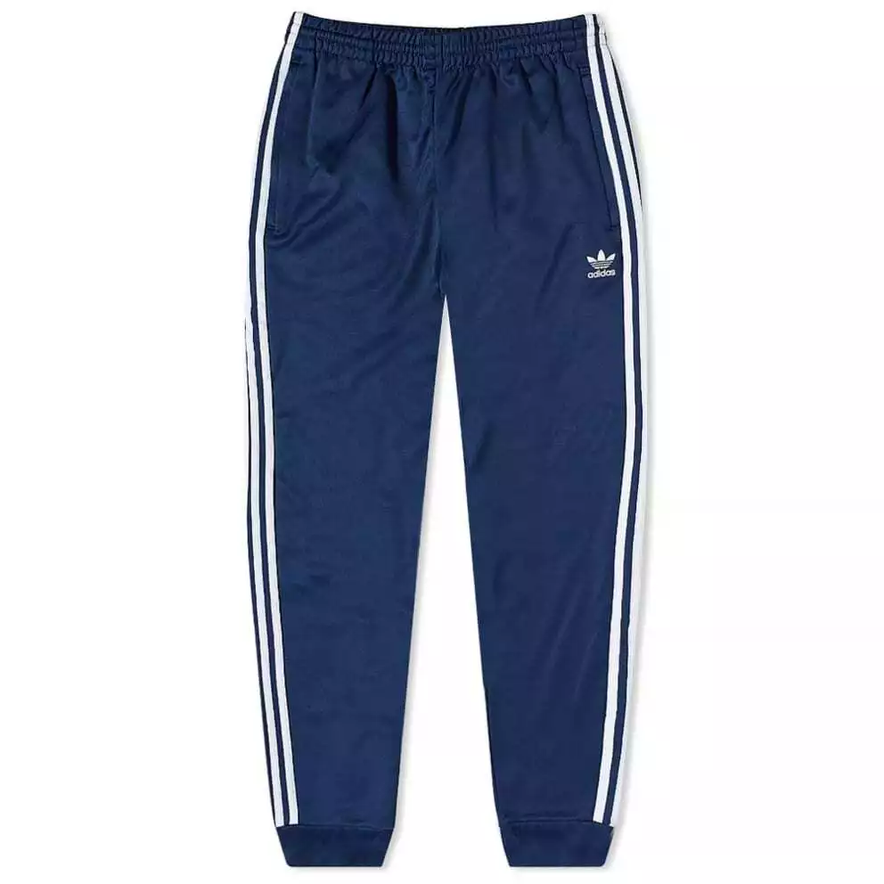 adidas Originals Retro Classic Track Pants Blue Joggers Trefoil Bottoms Men  Size