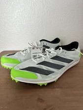 Adidas adizero xcs green white track  field spikes Art: GX6681 sz 8.5M / 9.5WM