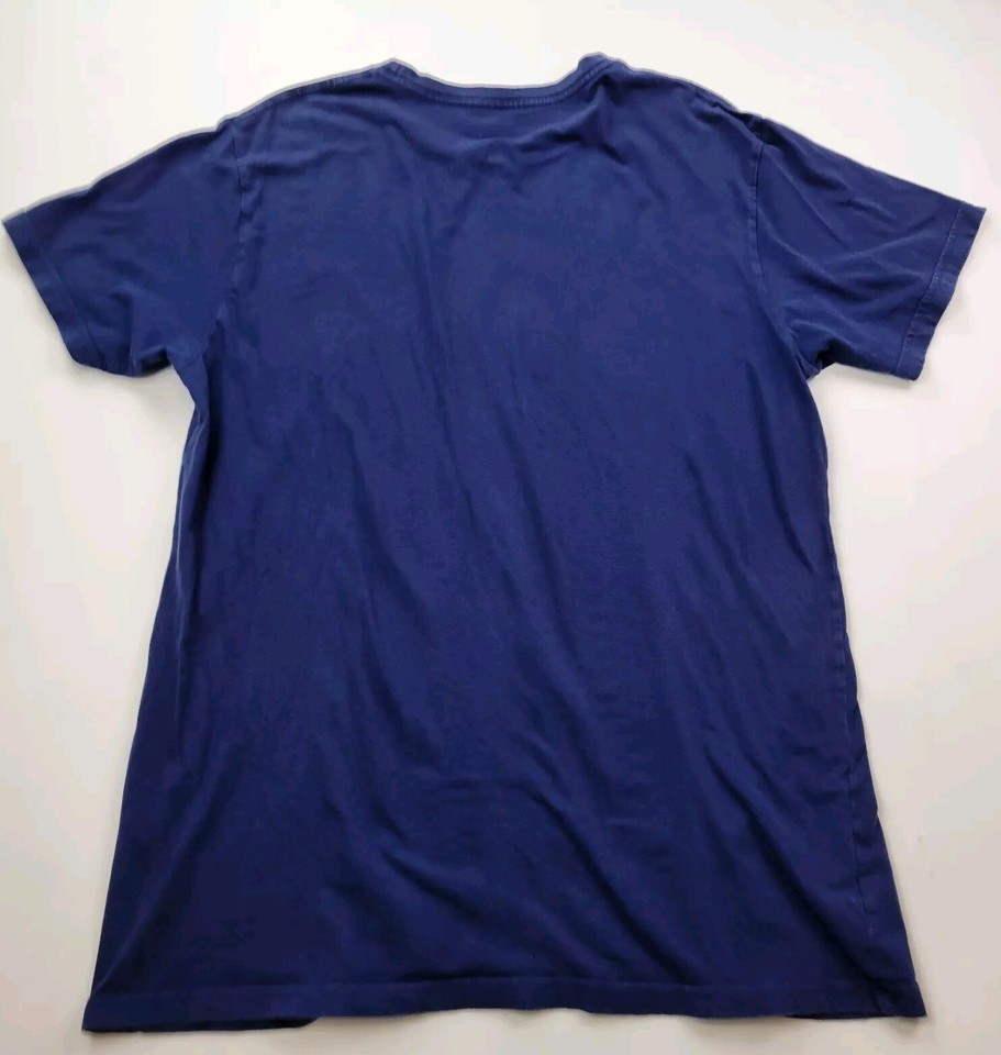 Patagonia T Shirt Mens XL Blue Slim Fit Flying Fish Graphic Organic