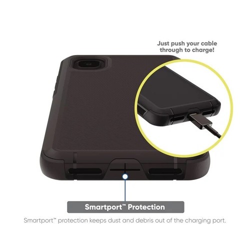ONN Rugged Cell Phone Case Cover For Alcatel TCL A3 + Screen Protector Black - Picture 8 of 9