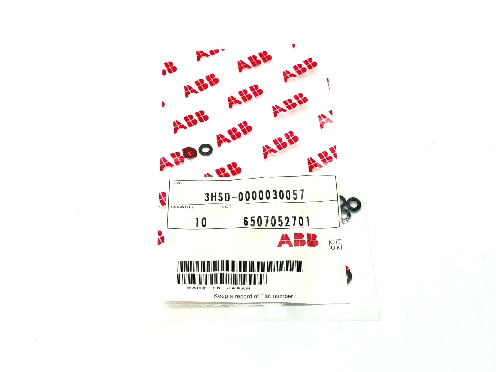 ABB 3HSD-0000030057 O-Ring Paint Seal PKG OF 10