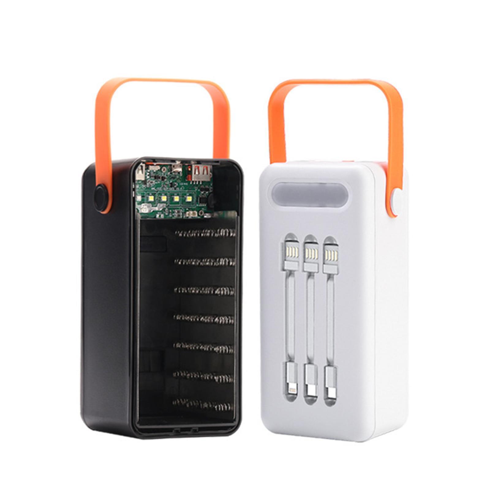 DIY 18650 Power Bank Case with LED Flashlight and Solder-Free Design