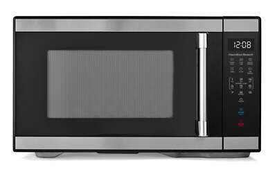 Hamilton Beach 1.1 Cu Ft Countertop Microwave Oven Stainless Steel Sensor Cook