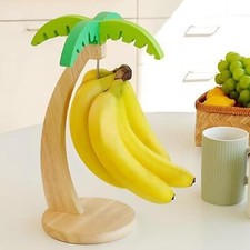 Tischplatte Banane Aufhänger Holz Lebensmittel Aufbewahrung Behälter für Küche Esstisch