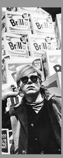 Andy Warhol - Pop Artist with Boxes - Laminated Photo Bookmark - 2.5 x 6 in