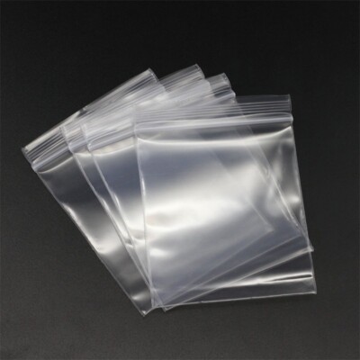 100~120Pcs Thickened PE Reclosable Zip Lock Jewelry Bags Clear Plastic DIY Craft