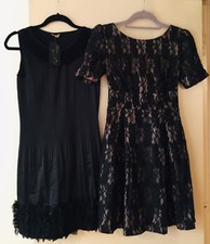 Two Dresses Black In Medium And Lace In Size 10