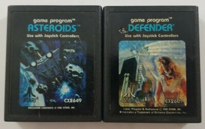 Defender and Asteroids Atari Game Bundle Cartridge Only Bundle