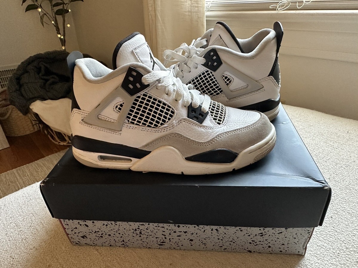 Size 4 (GS) - Jordan 4 Retro Mid Military Black for sale