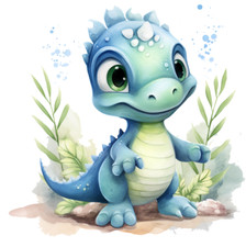 3X Autoaufkleber Sticker Baby Dino Aufkleber 9X9 cm