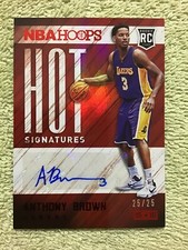 2015-16 NBA Hoops ANTHONY BROWN Rookie Hot Signature Autograph # 25/25 Lakers