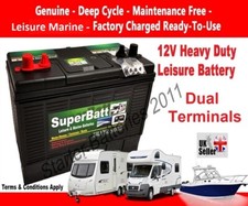 2 X 12V 120AH Leisure Battery SuperBatt DT120 for Motorhome Caravan Campervan