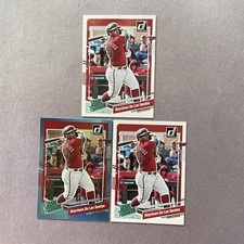 2023 Donruss Holo Carolina Blue #79 Deyvison De Los Santos Base 3