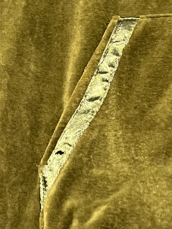 Vintage Y2K Green Cotton Blend Velour Track Jacket w/ Satin Accents Large - Image 3 of 4