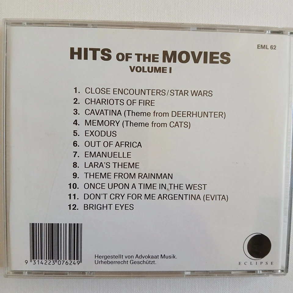 Hits of the Movies Volume 1 - CD - Image 2 of 3