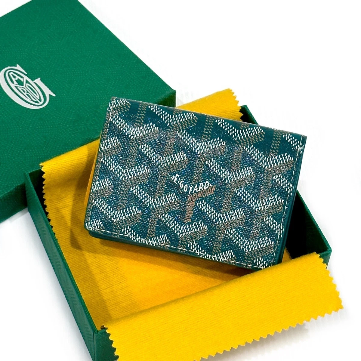 NEW Goyard Malesherbes Card Wallet Card Holder Case Green Business