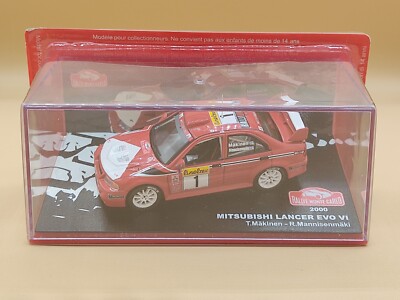 Miniature IXO 1/43 - Mitsubishi Lancer Evo N°7 - Rallye Monte Carlo 2001 - Makinen