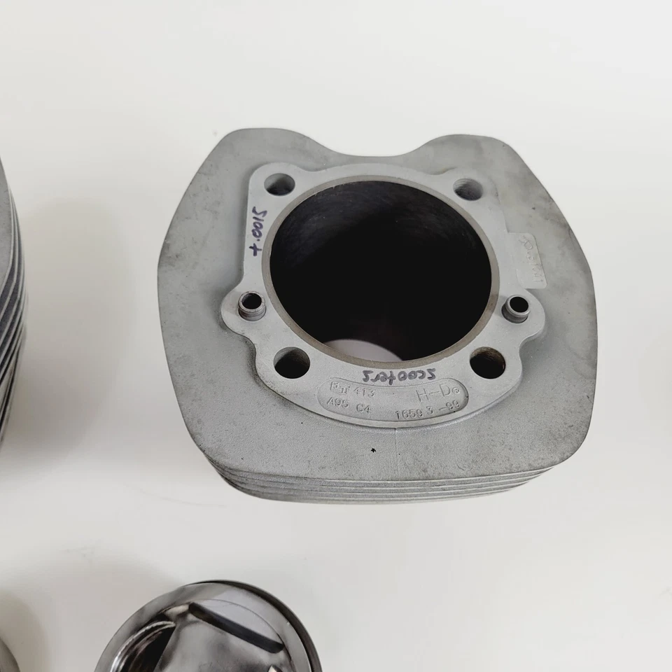 00-13 Harley Touring Softail Dyna 88 96ci Motor Cilindro Jarra Par Plateado +.0015 Foto 3 de 4