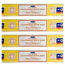 Californian White Sage Nag Champa Incense Sticks by Satya 15g [4 pack]