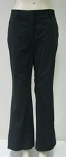 ALBERTO BIANI Black Stretch Cotton Wide Leg Pants Slacks Trousers Size 46 EUC