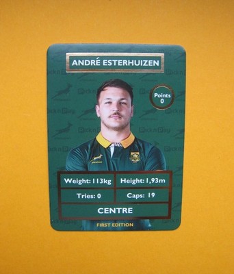 SPRINGBOK RUGBY CARDS 2025   UNITED EDITION SOUTH AFRICA Sticker Esterhuizen