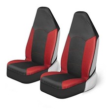 Mesh Red Car Seat Covers for Front Seats - Premium High Back Automotive Seat