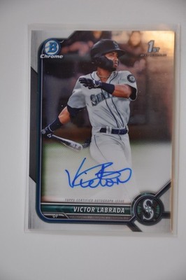 2022 Bowman Victor Labrada CPA-VL Chrome Auto Mariners