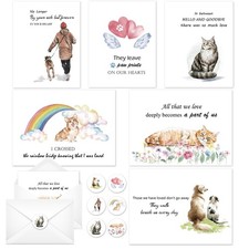 Lovarywow Pet Sympathy Cards Set - 24 Pack 5.9 x 7.9 inches, White