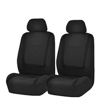Fh Group Car Seat Covers In Cloth For Low Back Car Seats With Front Set Black