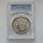 Morgan Silver Dollar 1889 PCGS MS 62 Uncirculated 90% Silver $1 Coin Lot #2287