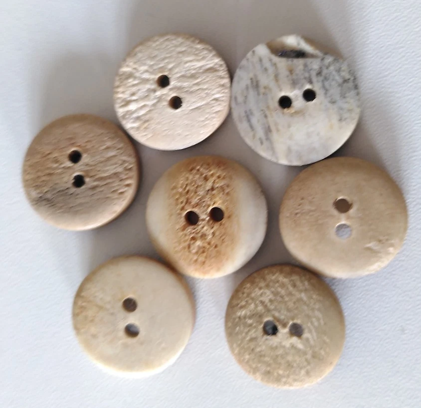 7  Trachtenknöpfe echte Hirschhornknöpfe Braun 19 mm Jackenknöpfe - Bild 3 von 3