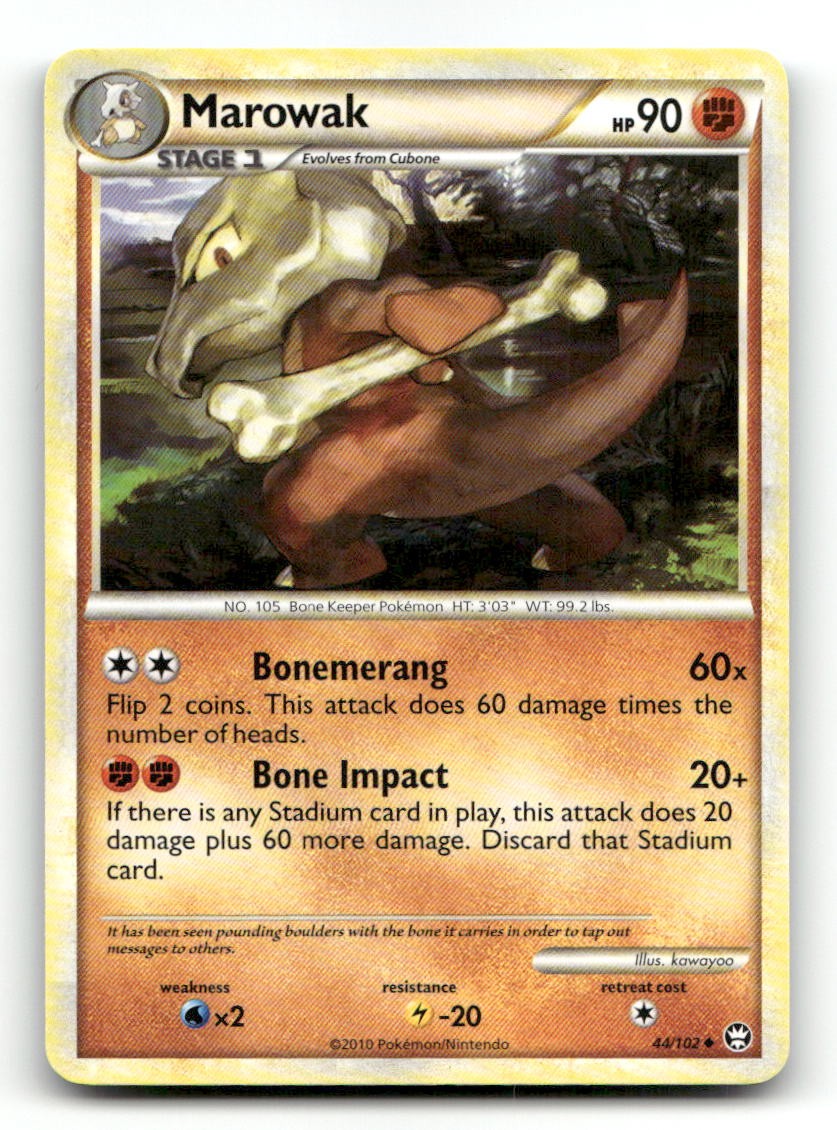 Marowak 44/102 Uncommon HGSS Triumphant Pokemon LP