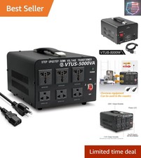 5000 Watt Voltage Converter Transformer - Heavy Duty Step Up/Down Convert fro...