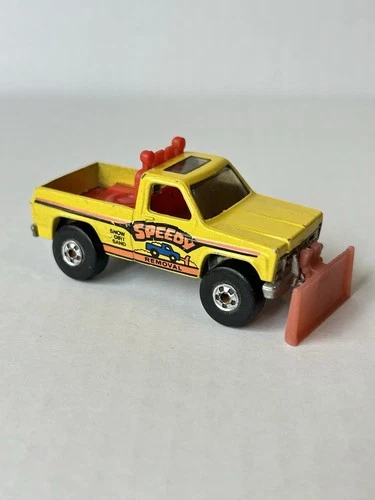 Hot Wheels Vintage ‘79 Speedy Removal Truck/Plow Yellow Die Cast 1:64 Pre Owned