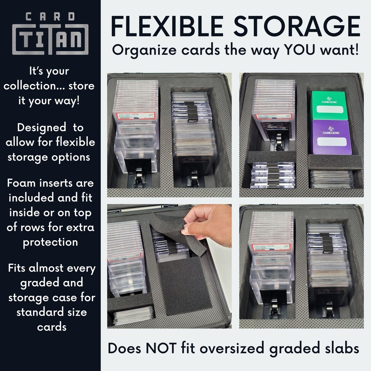 Vault Trading Card Storage Box - Lockable Sports Cards Hard Case