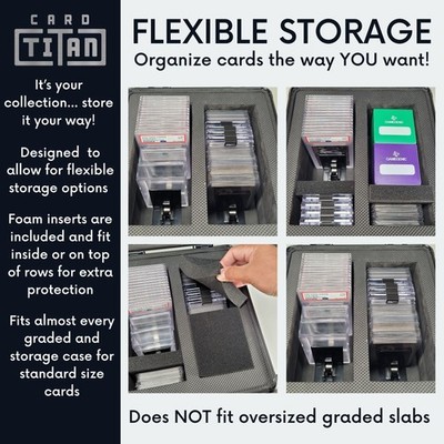 Vault Trading Card Storage Box - Lockable Sports Cards Hard Case