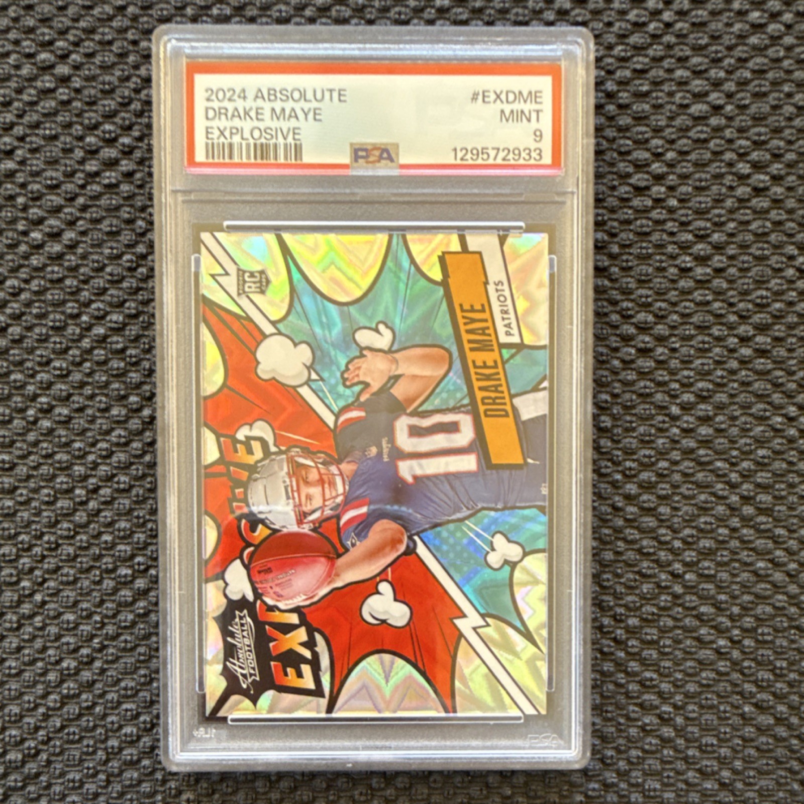2024 Panini Absolute Explosive Rookie Insert Drake Maye EXDME PSA 9 Patriots