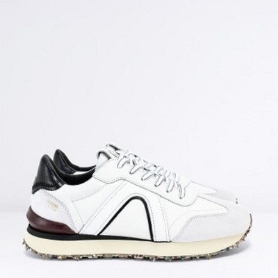 AMBITIOUS HERRENSCHUH AUS LEDER UND WILDLEDER WHITE COMB 11538B