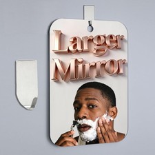 Shatterproof Shower Mirror Fogless for Shaving,Larger 11x8 Inch Anti Fog Shav...