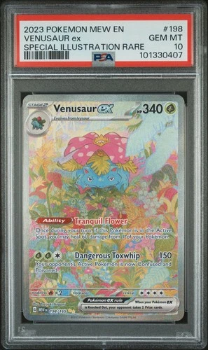 PSA 10 GEM MINT Venusaur ex 198/165 Sv: Scarlet & Violet SIR 151 Holo