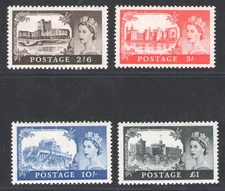 1955-58 Great Britain - Castles De La Rue, SG No. 536a/539a - MNH**