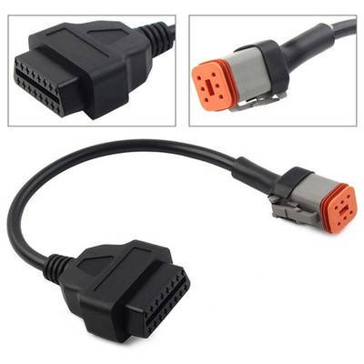6Pin to OBD2 16Pin Diagnostic Scanner Adapter Cable For Harley Davidson Motor