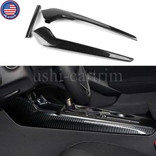 Carbon Fiber Interior Gear Shift Both Side Cover Trim For Honda Civic 2022-2026