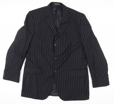 Dehavilland Herren Blazer schwarz Nadelstreifen Größe 42 L