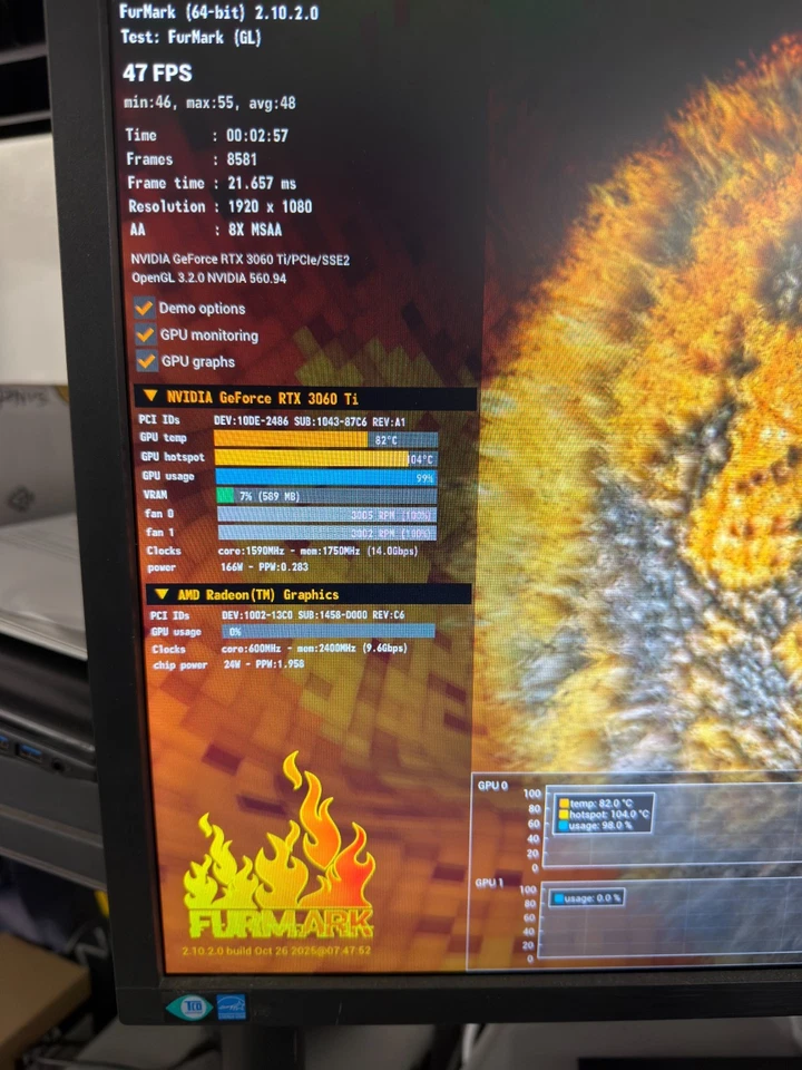 Asus TUF Gaming GeForce RTX 3060 TI OC Edition 8GB GDDR6 Scheda Grafica... - Immagine 2 di 2