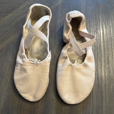 2027 Capezio Juliet Split Sole Leather Pink LPK Ballet Shoe Size 7.5M