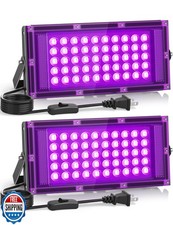 2 Pack 50W LED Black Light, Blacklight Flood Light for Glow Party