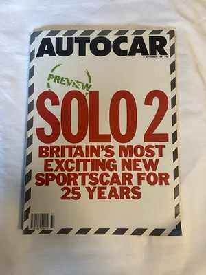AUTO CAR Magazine 1987 Issue 9 September - Solo 2 Britains Exciting Sportscar
